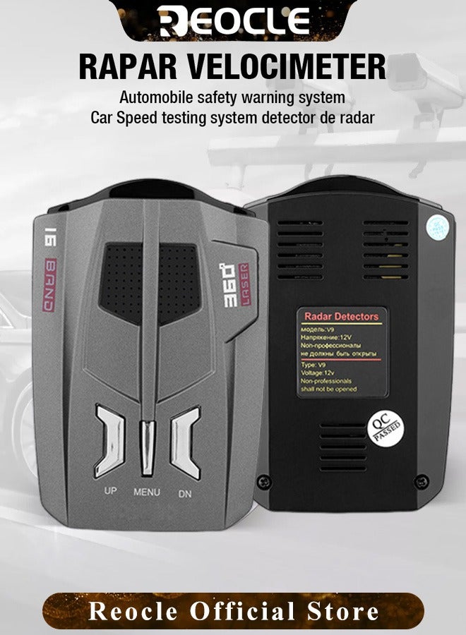 REOCLE Radar Detectors for Cars, Radar Detector with Automatic 360 Degree Detection, Vehicle Speed Alarm System, City Highway, Led Display, Voice Prompt Speed - Image 3