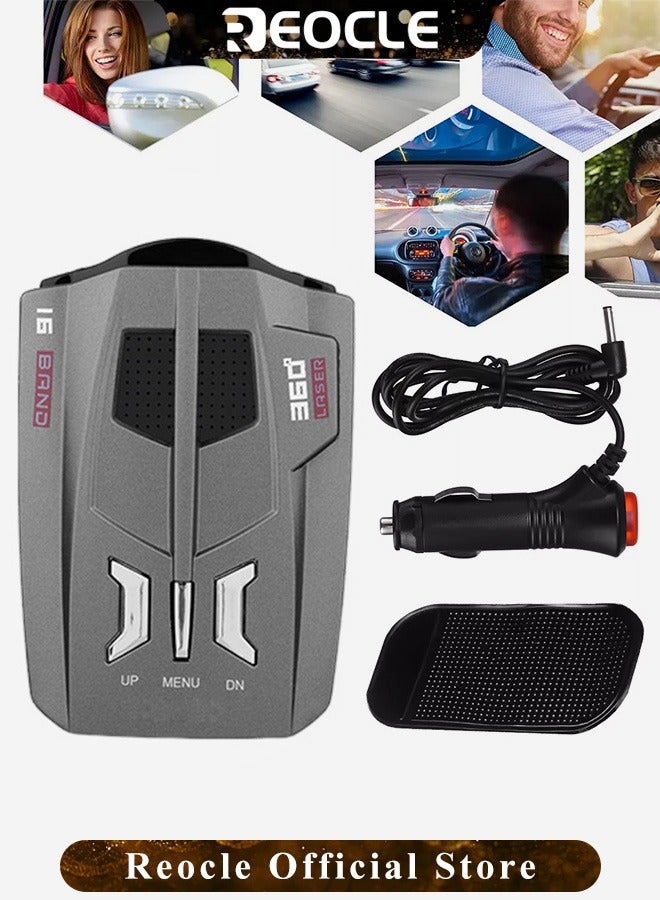 REOCLE Radar Detectors for Cars, Radar Detector with Automatic 360 Degree Detection, Vehicle Speed Alarm System, City Highway, Led Display, Voice Prompt Speed - Image 5