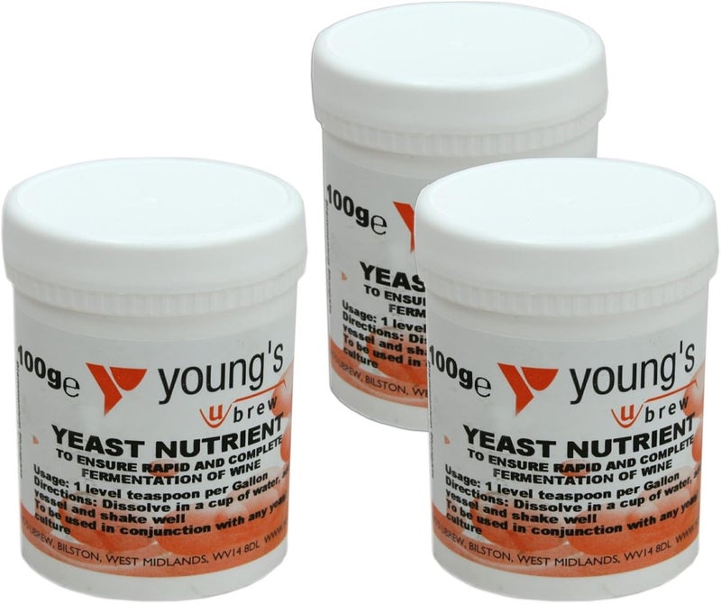YOUNGS 3x Yeast Nutrient 100g Youngs Home brew Beer Wine Making Chemicals - Image 1