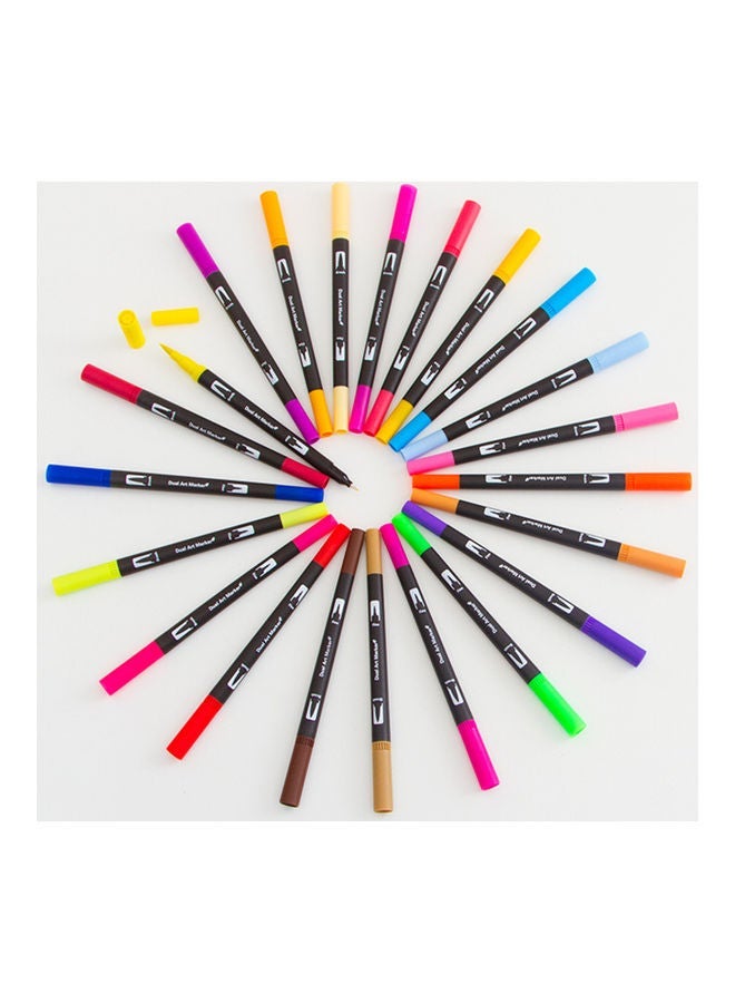 نيبمينينت 36-Piece Dual Tip Brush Pen Set Multicolour - Image 2