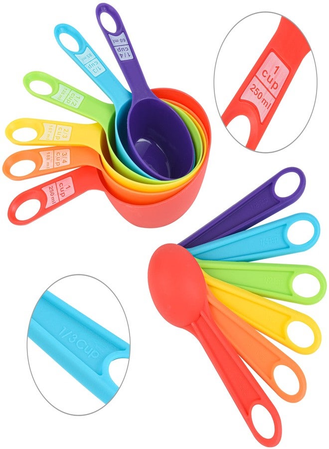 Smithcraft طقم أكواب وملاعق قياس من سميثكراف، 12 قطعة، أكواب وملاعق قياس بلاستيكية لطيفة بوحدات القياس المترية والأمريكية، أكواب وملاعق قياس للمواد الجافة والسائلة، مناسبة للخبز والمطبخ، لون عشوائي - Image 4