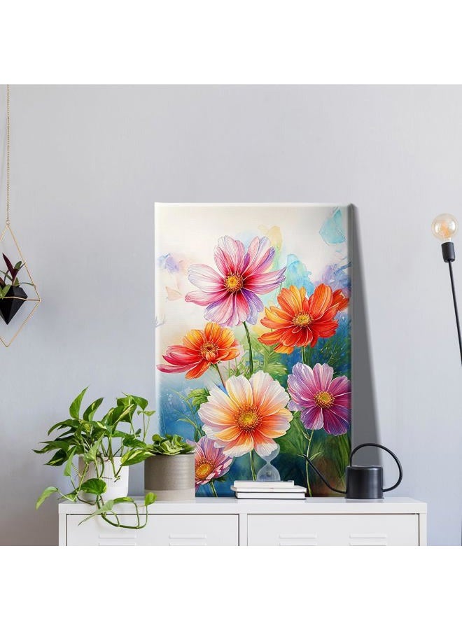 JOOZ Flowers Paint by Numbers Kit for Adults with Frame, DIY Flower Paint by Number with Easel, Adult Paint by Number Kits on Canvas Floral for Wall Decor 8 x 12 Inch - Image 3