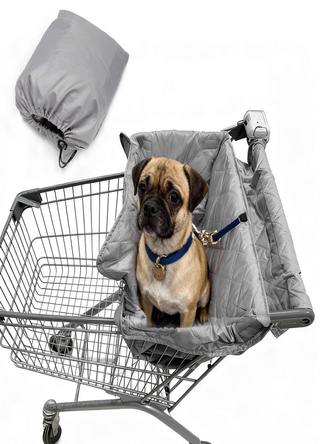 Wibeelee Portable Dogs Shopping Cart Cover Quilting Grocery Cart Cover with Carry Bag for Pets, Secured with Hook and Loop, Comfortable and Easy to Clean - Image 1