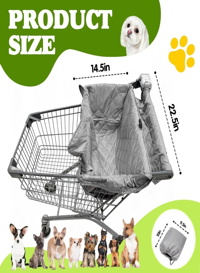Wibeelee Portable Dogs Shopping Cart Cover Quilting Grocery Cart Cover with Carry Bag for Pets, Secured with Hook and Loop, Comfortable and Easy to Clean - Image 2