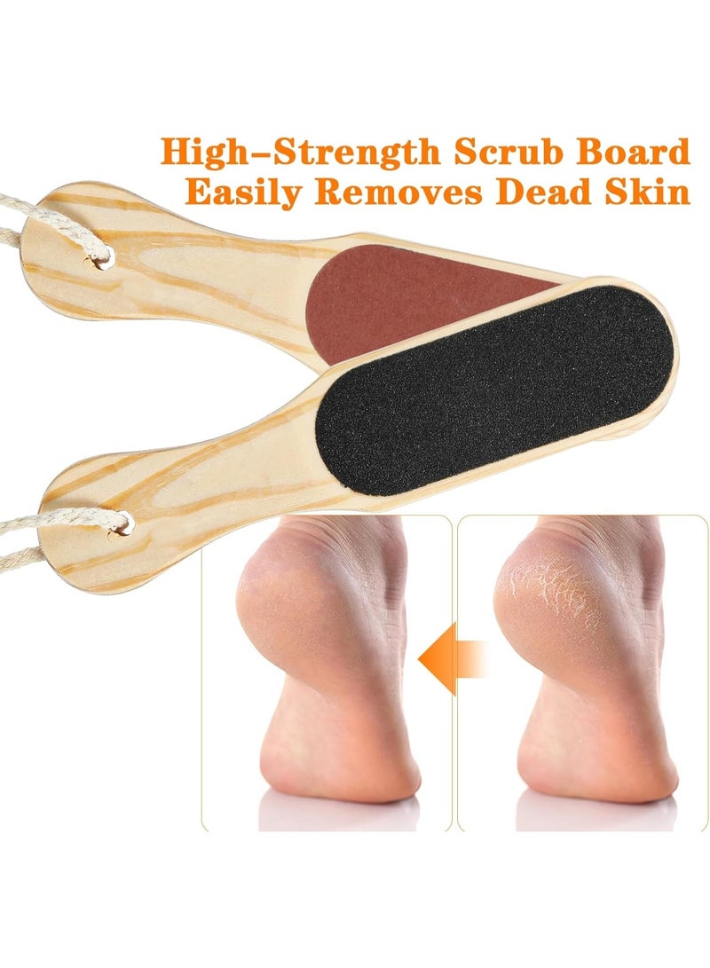 Professional Wooden Foot File Double-Sided Pedicure Scrubber – Callus Remover Heel Rasp for Dead Skin, Rough Skin, and Foot Care – Durable Wooden Pedicure Tool for Men and Women, Smooth Feet, Hands, and Body at Home or in Salons - Image 3