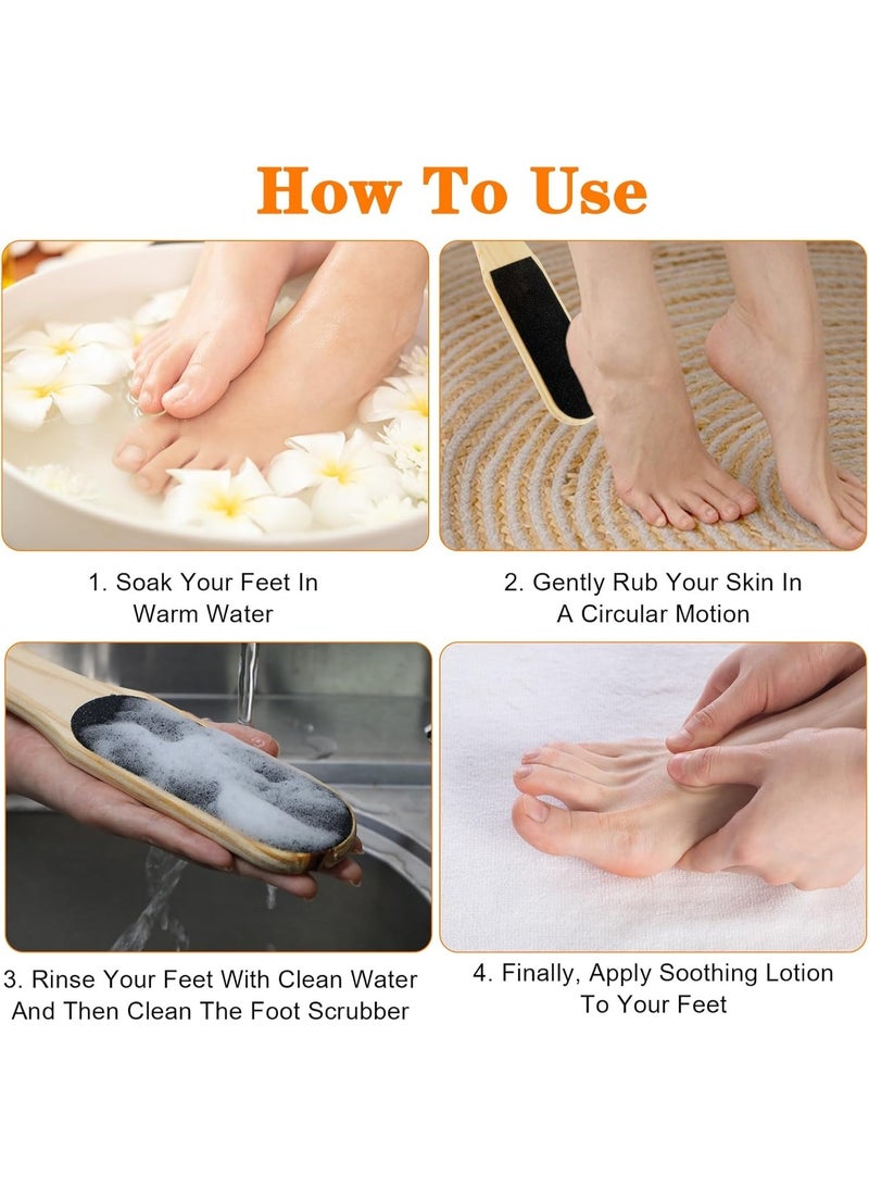 Professional Wooden Foot File Double-Sided Pedicure Scrubber – Callus Remover Heel Rasp for Dead Skin, Rough Skin, and Foot Care – Durable Wooden Pedicure Tool for Men and Women, Smooth Feet, Hands, and Body at Home or in Salons - Image 4