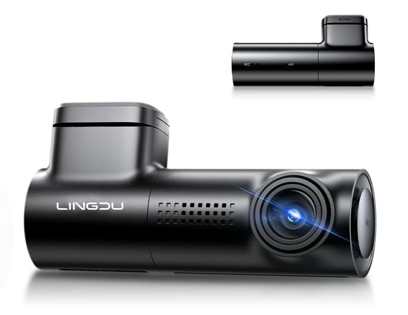 LINGDU D08 1296P Full HD Dash Cam | WiFi G-Sensor Time Lapse Parking Mode | Night Vision Type-C Powered Fatigue Alert | Car Recorder Compact Design - Image 1