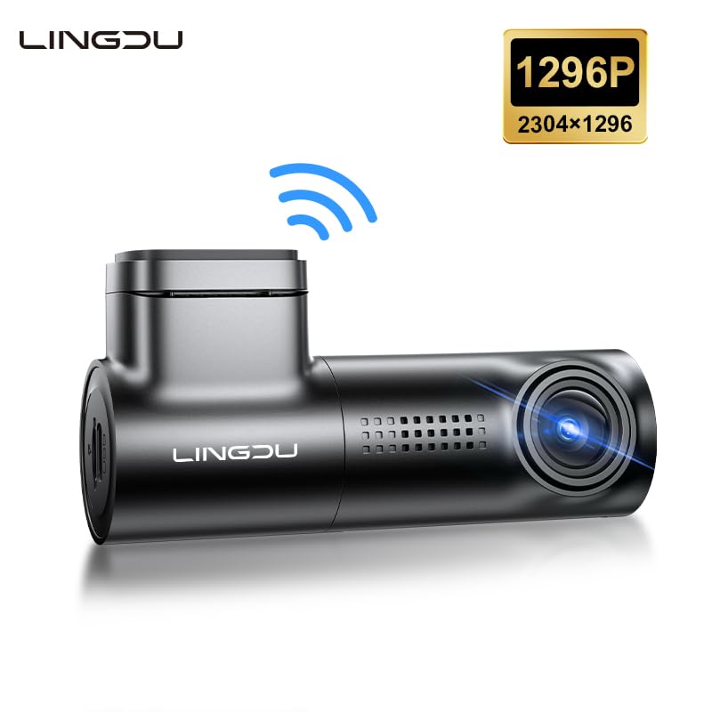 LINGDU D08 1296P Full HD Dash Cam | WiFi G-Sensor Time Lapse Parking Mode | Night Vision Type-C Powered Fatigue Alert | Car Recorder Compact Design - Image 2