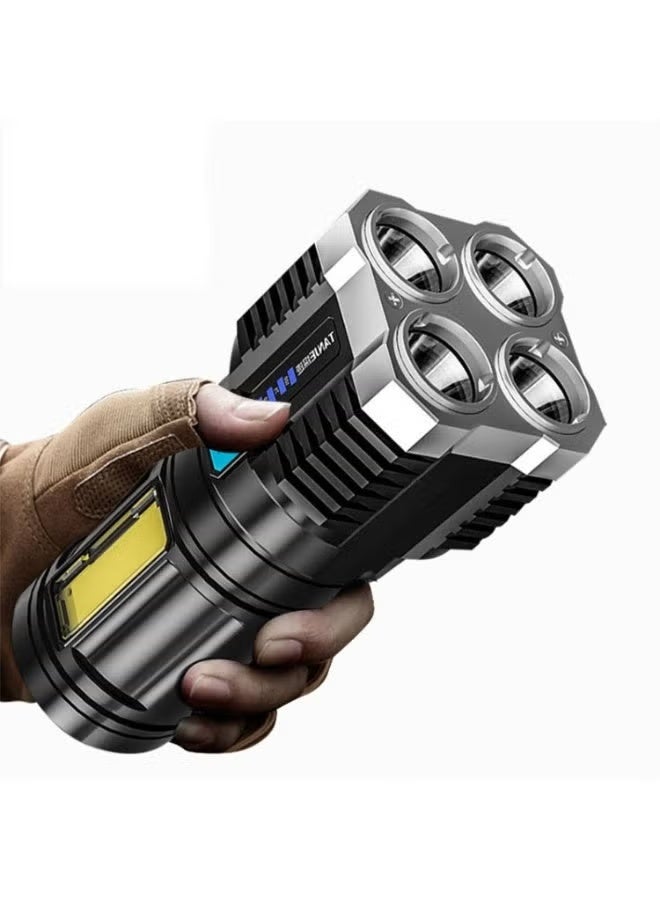 Rechargeable LED Flashlight – Ultra-Bright, Long-Range, Waterproof Torch with 800mAh Capacity for Camping, Outdoor Activities, Cycling, Patrol, and Night Fishing – Emergency Light – Waterproof Flashlight - Image 1