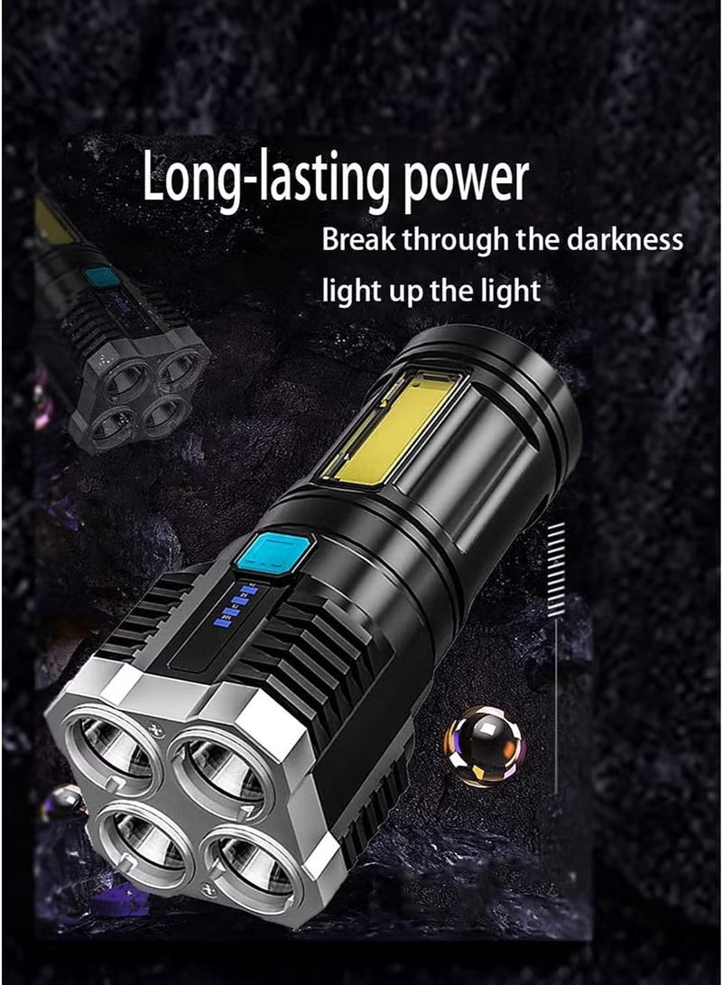 Rechargeable LED Flashlight – Ultra-Bright, Long-Range, Waterproof Torch with 800mAh Capacity for Camping, Outdoor Activities, Cycling, Patrol, and Night Fishing – Emergency Light – Waterproof Flashlight - Image 3