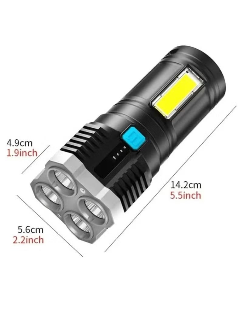 Rechargeable LED Flashlight – Ultra-Bright, Long-Range, Waterproof Torch with 800mAh Capacity for Camping, Outdoor Activities, Cycling, Patrol, and Night Fishing – Emergency Light – Waterproof Flashlight - Image 4