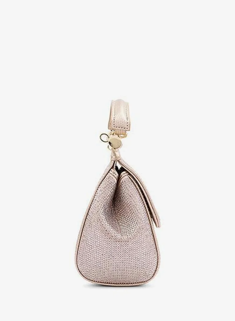 Cuple LTGold Cuple Textured Zip Shoulder Bag for Women | Best Price UAE