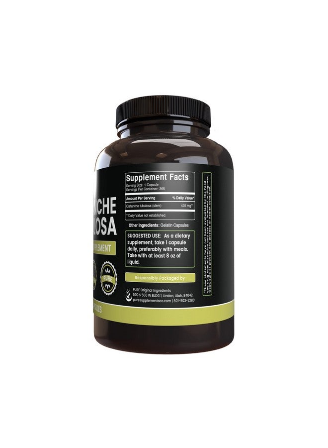 PURE ORIGINAL INGREDIENTS مكونات أصلية نقية سيستانش توبولوسا (365 كبسولة) بدون مغنيسيوم أو حشوات أرز، دائمًا نقية، تم التحقق منها في المختبر - Image 3