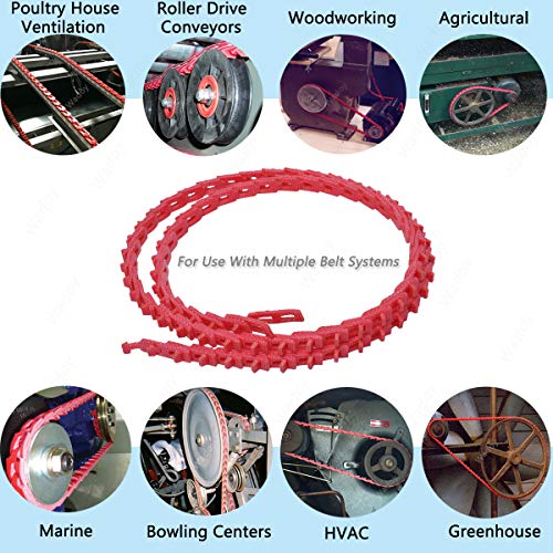 Wadoy Power Twist v Belt,3/8-inch x 4 feet Z Type, Industrial Rubber Link V-Belts, Adjustable PowerTwist Drive V-Belts - Image 5