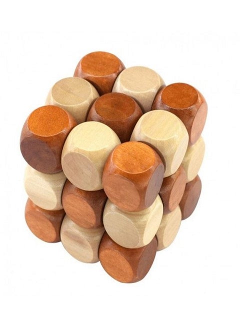 Rubik's Snake Cube, Wooden Brain Teaser Puzzle, Wooden Puzzle, Rubik's Cube for Adults, Strategy Game for Kids