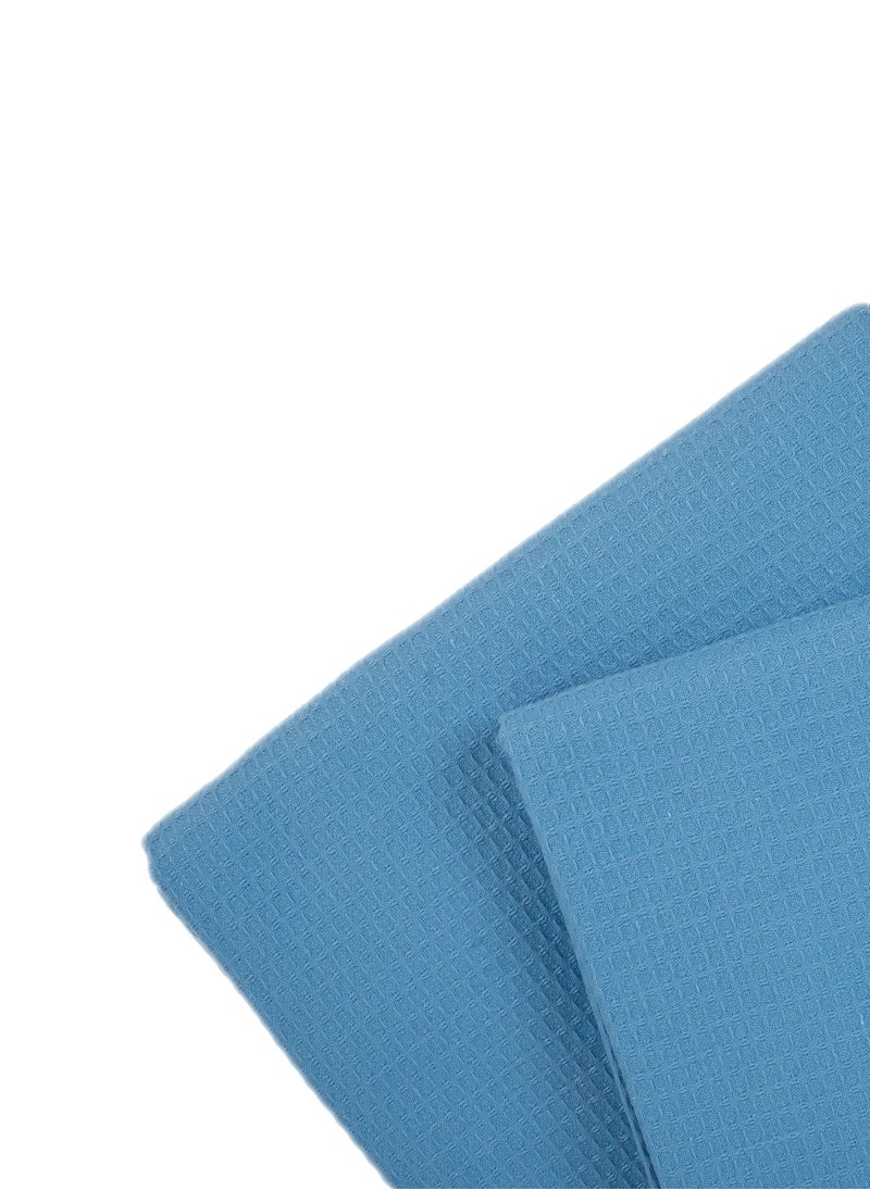 Home of linens مفرش سرير قطني باللون الأزرق الفاتح 180×250  - Image 3