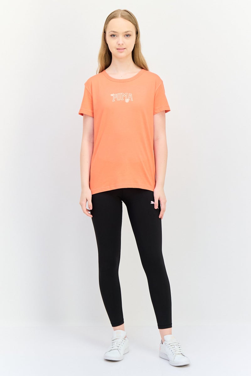 PUMA Women Sportswear Fit Short Sleeve Outdoor Top, Dark Orange - Image 3