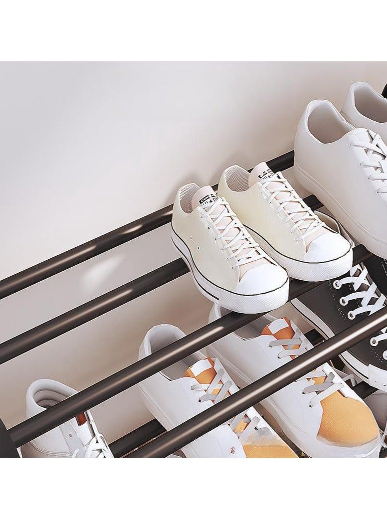 ميكسد 5 طبقات من المعدن الأسود رف الأحذية ، ومناسبة للمدخل ، الممر ، غرفة المعيشة - Image 2