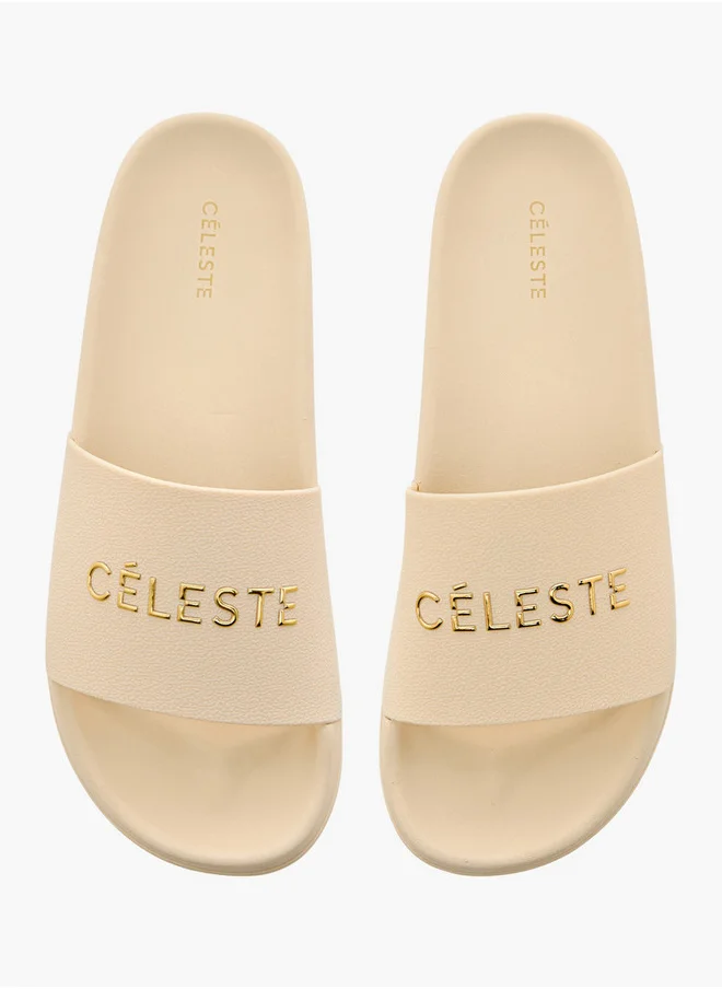 سيليست Women's Logo Detail Slip-On Slides