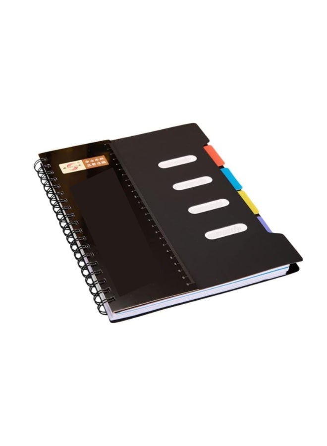 Kalon A5 Hard Cover Spiral Notebook, 105 Sheets Ruled 70 GSM Paper, 5-Subject with Color Dividers, Planner Diary for School, Office & Business Use - Image 1
