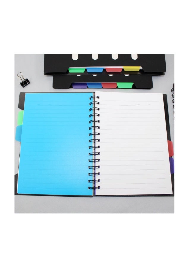 Kalon A5 Hard Cover Spiral Notebook, 105 Sheets Ruled 70 GSM Paper, 5-Subject with Color Dividers, Planner Diary for School, Office & Business Use - Image 3