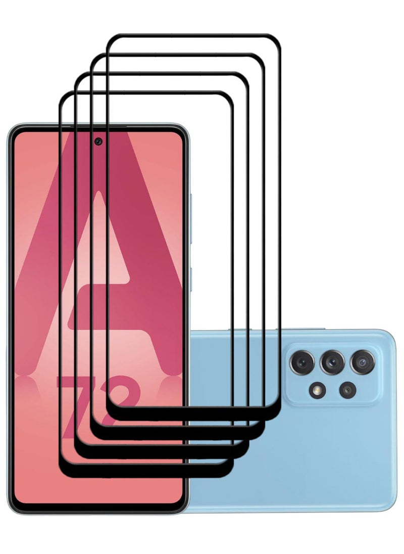 ACLIX 4 Pieces Antistatic ESD Dustproof Premium Quality High Definition Tempered Glass Screen Protector Designed For Samsung Galaxy A72 - Image 1