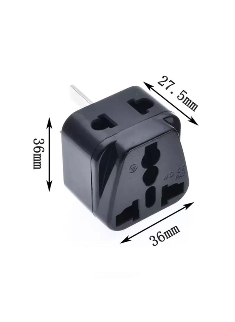 WOWSOME Wowsome 2 in 1 Plug Conveter India to Australia Converter Plug Adapter for Convert Indian Plug to Australia New Zealand and China Type I 10A 250V Pack of 2 Black  - Image 3