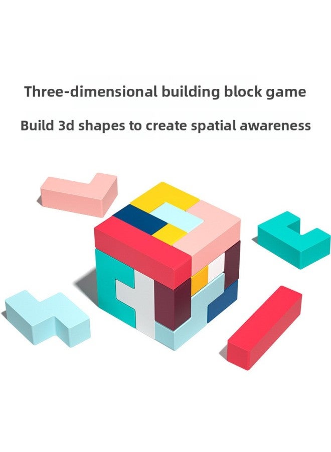 Three-dimensional Tetris Puzzle Building Blocks Children's Multi-functional Puzzle Development Boys And Girls Educational Toys-Color:Dinosaur Tetris - Image 4