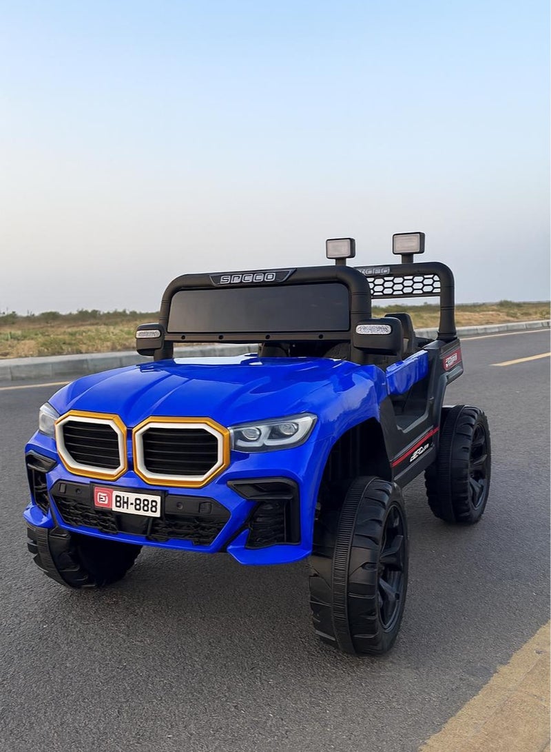 ضحكة  سيارة  جيب كهربائي للأطفال 4*4  – تصميم رياضي مزدوج المقاعد مع إضاءات LED مدهشة قوة بلا حدود - Image 4