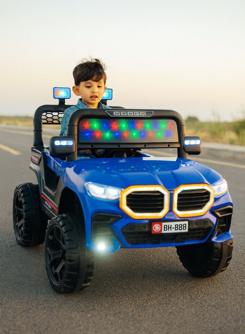 ضحكة  سيارة  جيب كهربائي للأطفال 4*4  – تصميم رياضي مزدوج المقاعد مع إضاءات LED مدهشة قوة بلا حدود - Image 2