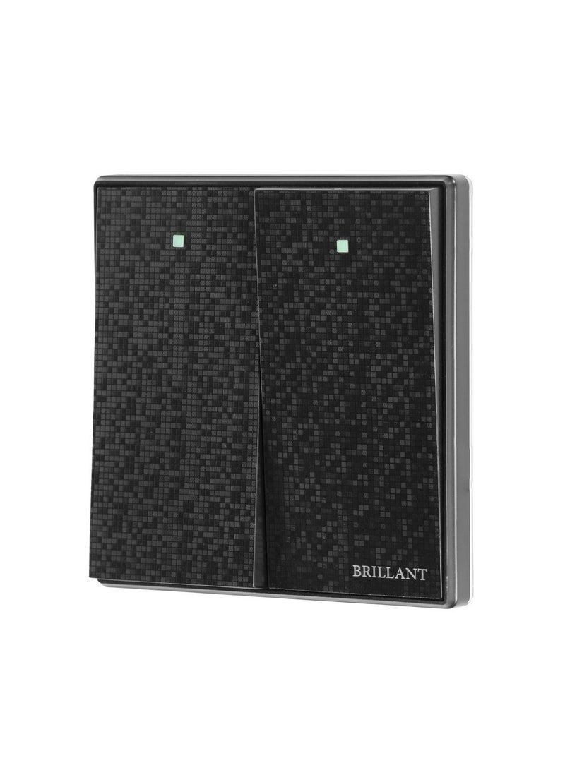 BRILLANT Black Double Switch