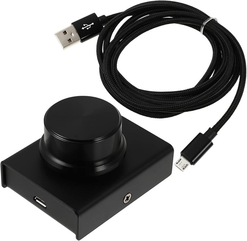USB Volume Control Knob with Mute Function Multimedia Controller for PC Laptop Gaming Easy Volume Windows Compatible Cable Included - Image 1
