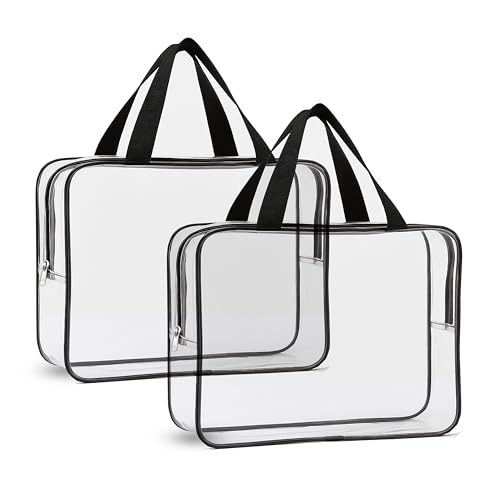 CRASOME Pack of 2 Transparent Clothes Storage Bags | Saree Covers with zip | Wardrobe Organizer with Zipper | Clear Storage for Clothes, Blankets, Bedsheets, Lehenga, Toys & Documents (TS-STB-PACK-2) - Image 1