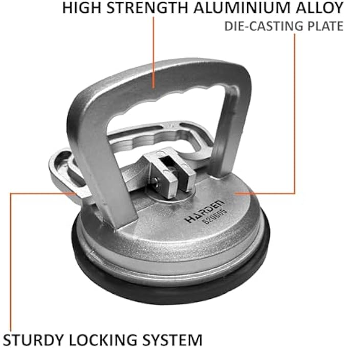 هاردن 620605 ماصة زجاجية بمخلب واحد مصنوعة من سبائك الألومنيوم ومتينة من المطاط السميك لبلاط السقف والأرضية 620605 - Image 3