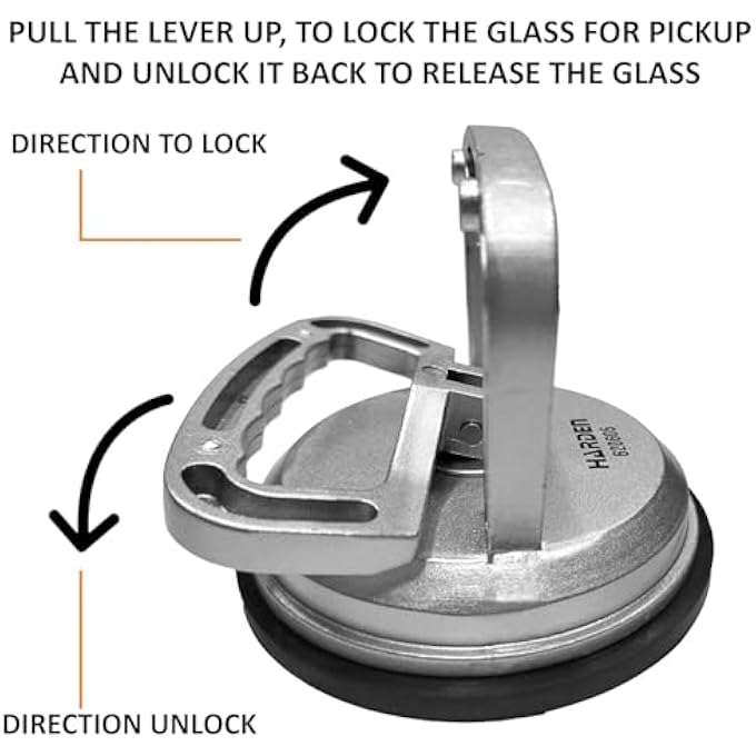 هاردن 620605 ماصة زجاجية بمخلب واحد مصنوعة من سبائك الألومنيوم ومتينة من المطاط السميك لبلاط السقف والأرضية 620605 - Image 4