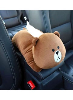 Generic Cartoon Car Tissue Holder Hanging Plush Car Decoration Bear Shape Smooth Out Paper Is Suitable for Most Paper Towels on The Market Seat Back Draw Tissue Box  - Image 3