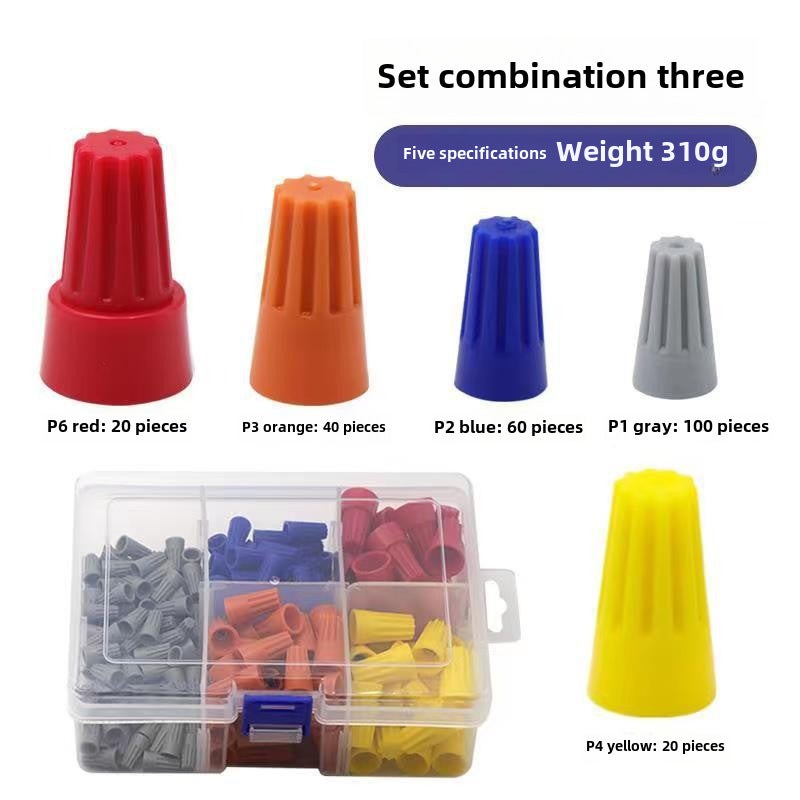Spiral Wire Cap Waterproof Crimp Terminals P1P2P3P4P6 240 only press-on cap set box 