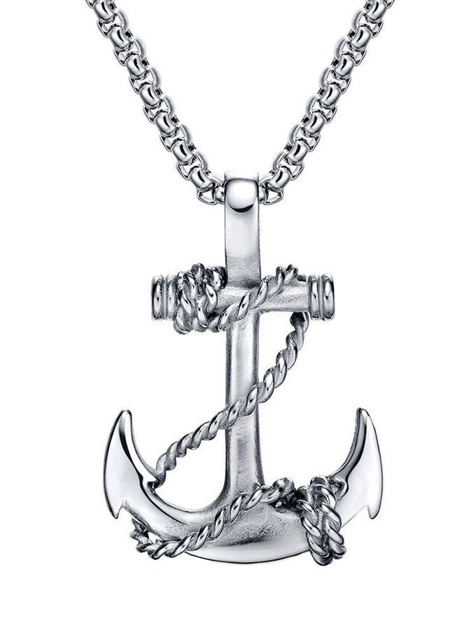 Stainless Steel Anchor Pendant Necklace