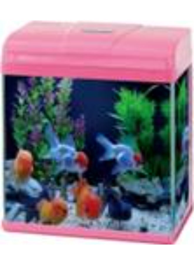Aquarium small fish tank glass Pink color JEBO R-232 for home and office - Image 1