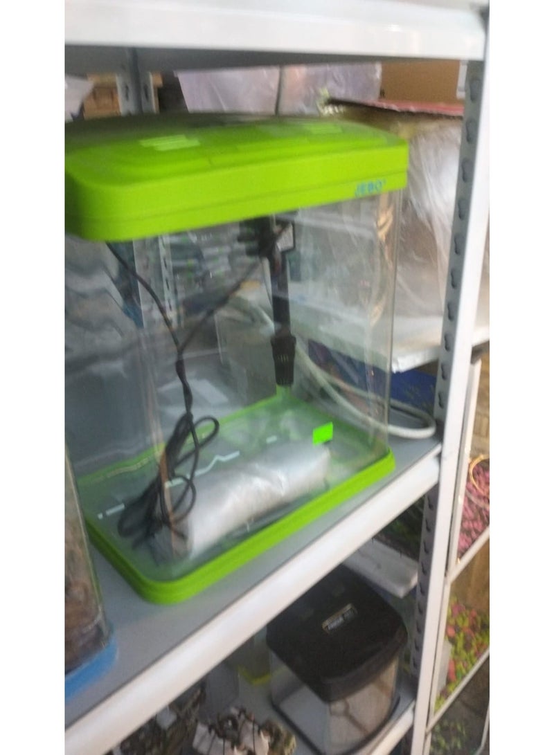 Aquarium small fish tank glass Pink color JEBO R-232 for home and office - Image 3