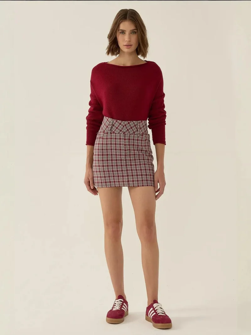 HICCUP Plaid Mini Skirt