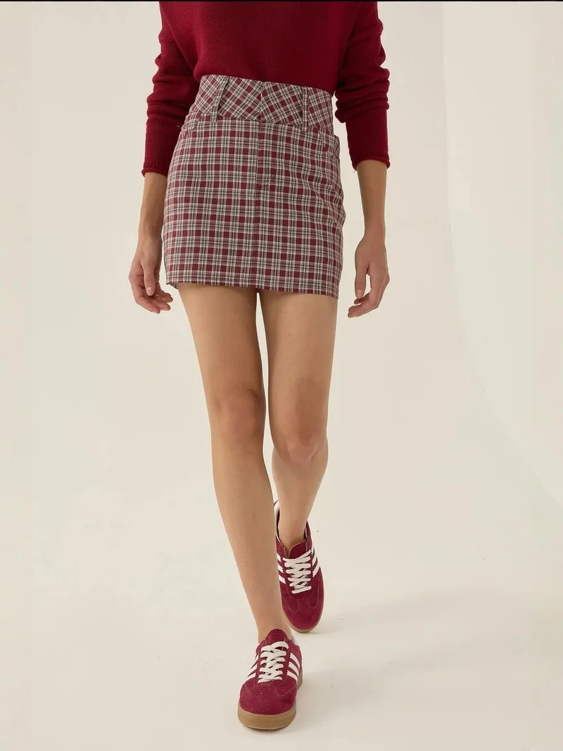 HICCUP Plaid Mini Skirt