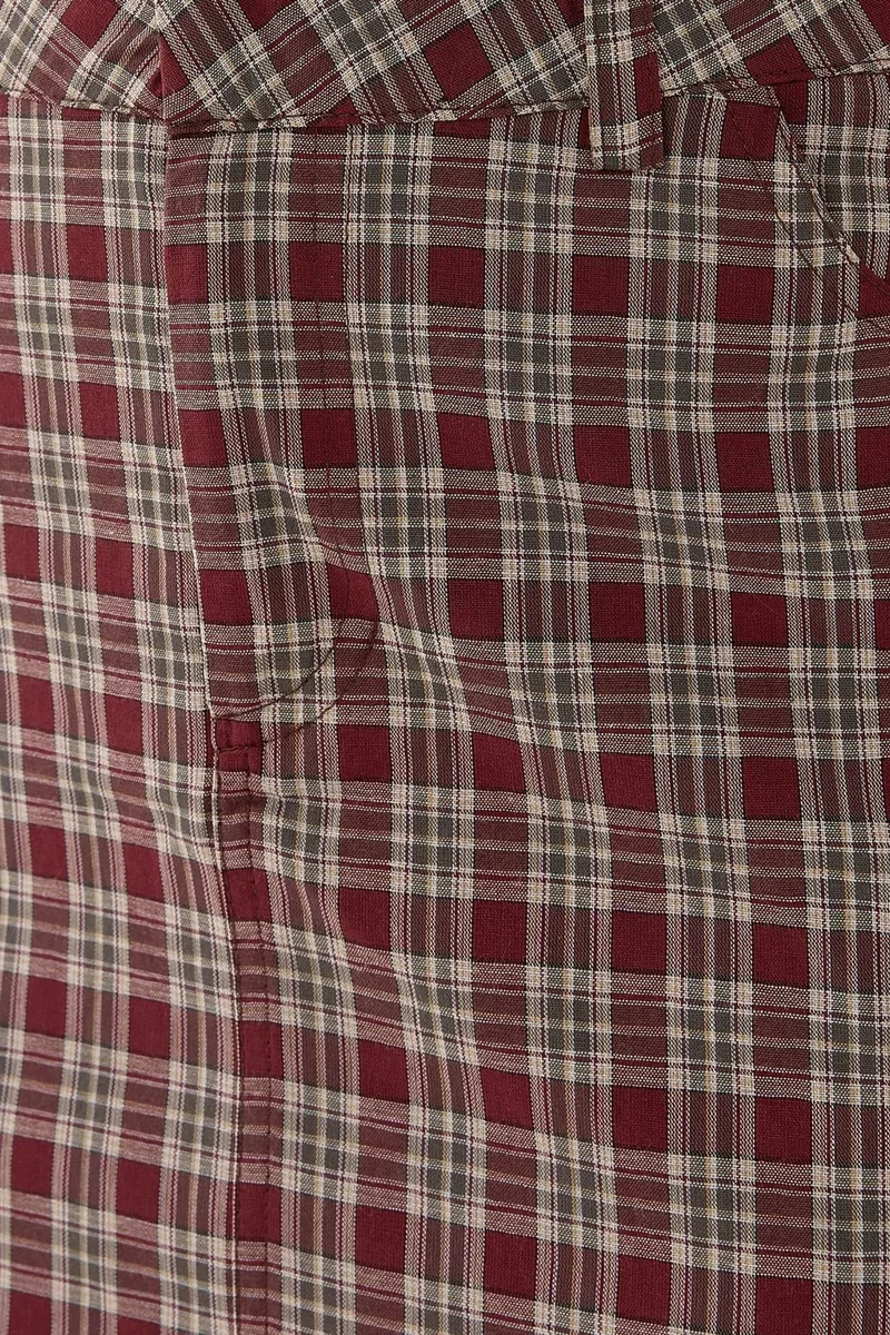 Hiccup Cherry Red Plaid Mini Skirt for Women | Best Price UAE