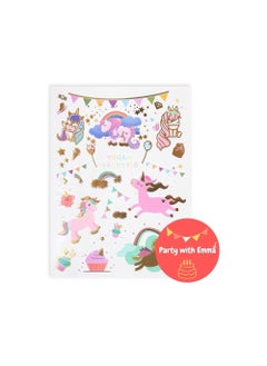 Party with Emma Unicorn Party Favors Temporary Tattoos for Kids 26 styles Birthday Party Supplies Unicorn Favors Decorations  - Image 3