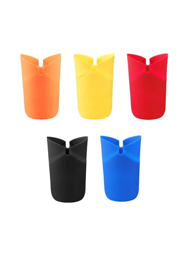 Spot Silicone Folding Popcorn Bowl Household Microwave Popcorn Cup Food Grade Popcorn Bucket-Specifications:110mm-Color:Red - Image 3