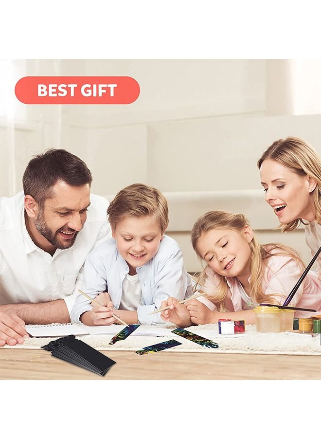 Animal Magic Scratch Art Bookmarks 48Pcs DIY Bookmark Crafts - Image 3