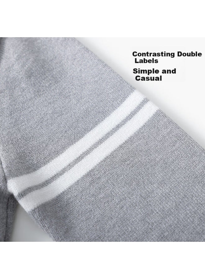 Classic Teddy Kids Sweater Boys Knit Cardigan Baby Jacket Fashion Spring Gray 150 - Image 4