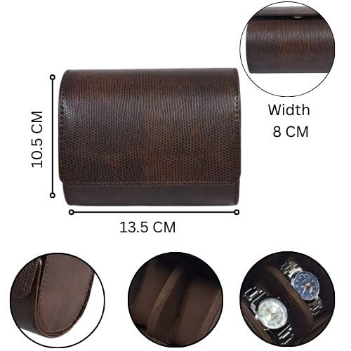 essart Luxury Watch Roll Case – Travel Watch Organizer-Watch Travel Case for 2 Watches | PU Leather Portable Gift Box for Watch Collectors - Image 4