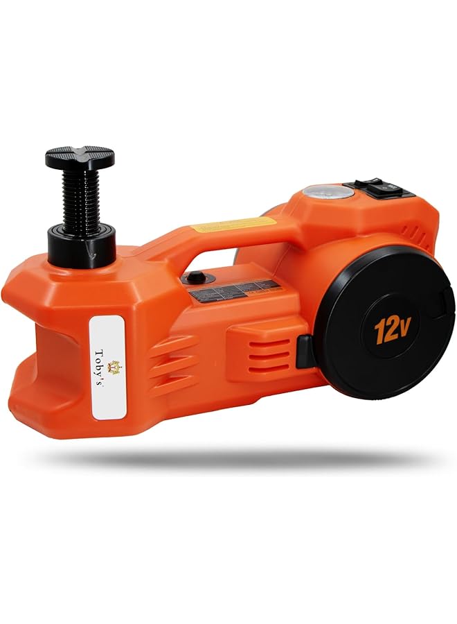 توبيز رافعة سيارة كهربائية خفيفة الوزن 3 في 1، 5 أطنان، رافعة أرضية هيدروليكية، مزودة بمضخة نفخ إطارات مدمجة وإضاءة LED - مصدر طاقة ثنائي الاتجاه - Image 2