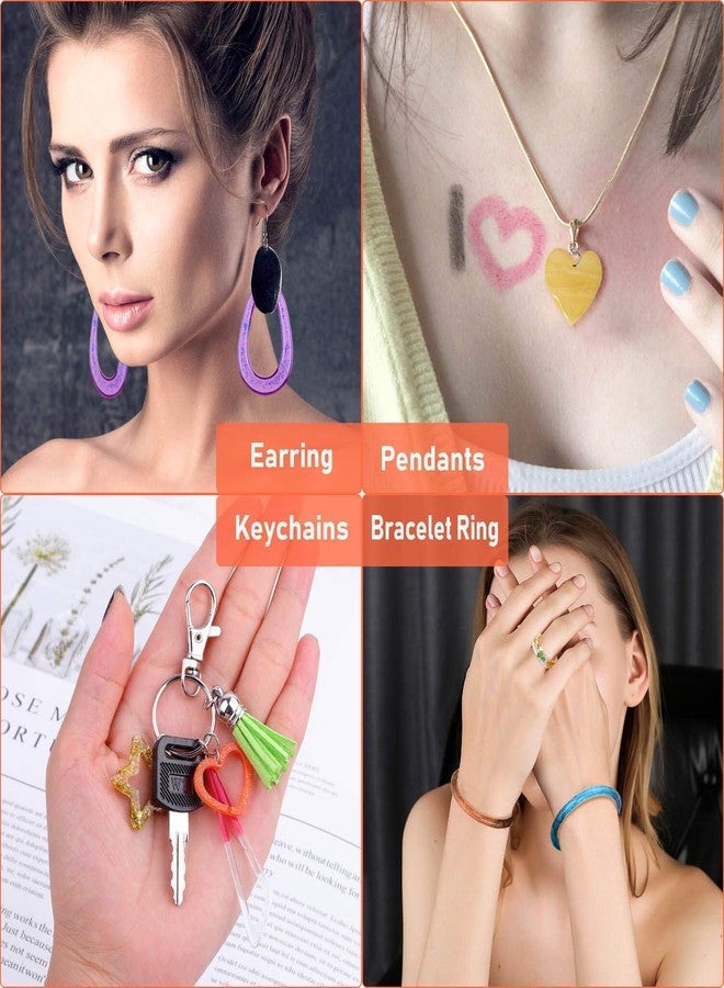 PAXCOO Resin Molds for Jewelry, Paxcoo 678pcs Earring Making Kit with 28pcs Epoxy Molds and 650pcs Earring Hooks, Jump Rings for Pendants, Resin Crafts, DIY Earring - Image 2